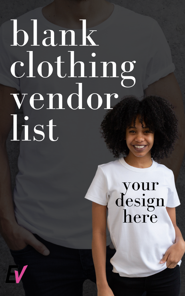 Blank Clothing Vendor List